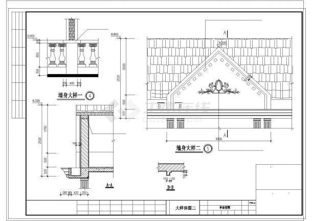 俄罗斯风格别墅建筑结构水电全套设计施工图（含效果图）-图二