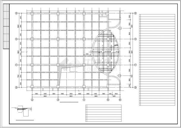 某商场楼层局部开洞改造加固结构cad设计施工图-图二