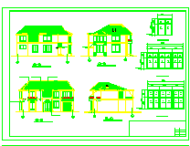 北方二层别墅住宅建筑设计CAD图-图二