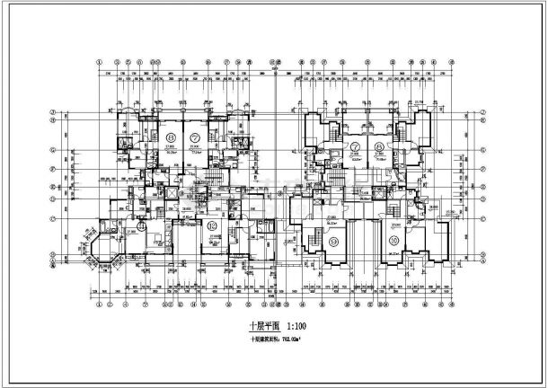 某小高层住宅楼建筑设计CAD施工图-图二