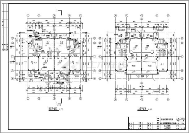 某三层框架结构新农村欧式别墅设计cad全套建筑施工图（含设计说明）-图二
