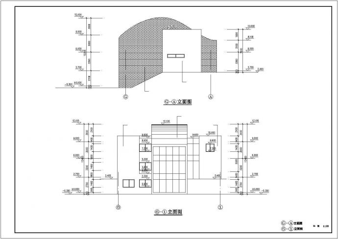 某地区经典独栋商住大别墅建筑初步方案设计施工CAD图纸_图1