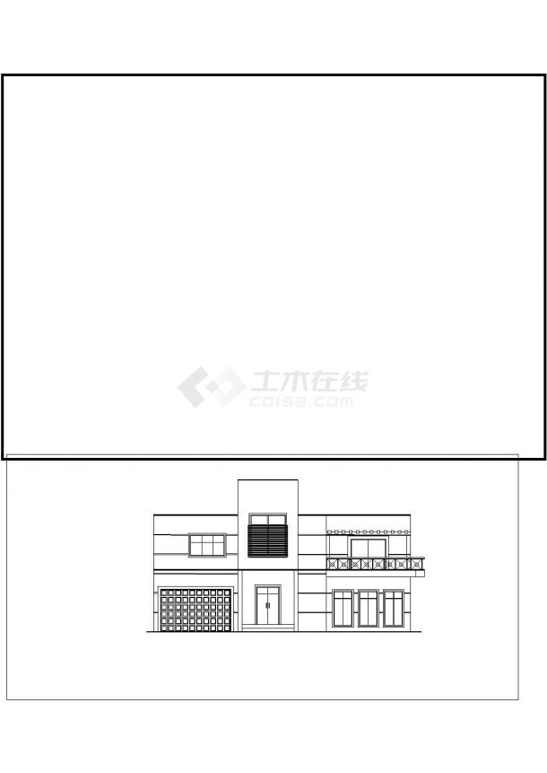 某地区经典独栋商住小型别墅建筑初步方案设计施工CAD图纸-图一