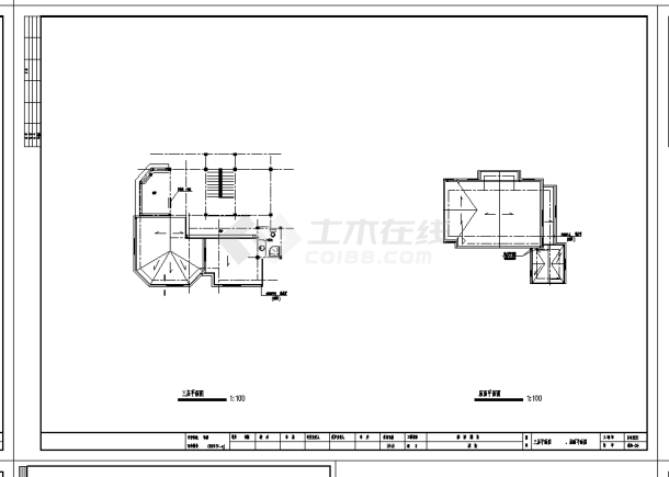 2套3层单家独院式别墅设计施工cad图纸-图二