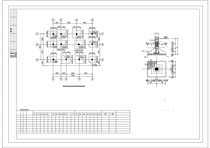 长12.2米 宽8.2米 某4层占地100平451.4平米框架私人住宅建施结施CAD全套图纸_图1