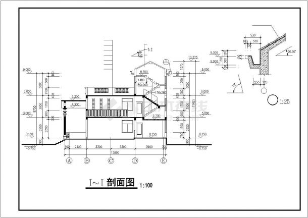 某地区经典商业开发独栋别墅建筑方案设计施工CAD图纸-图一