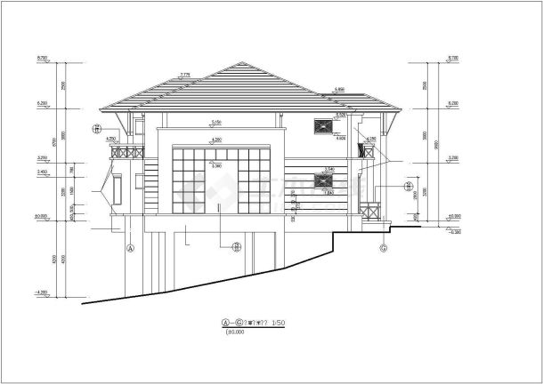 某地区商业楼盘经典独栋精品别墅建筑方案设计施工CAD图纸-图一