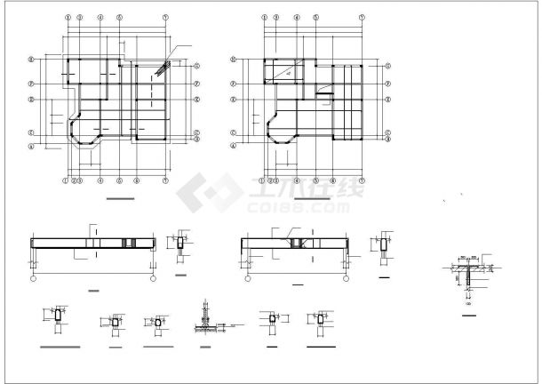 某地区商业楼盘经典独栋小别墅建筑结构方案设计施工CAD图纸-图二