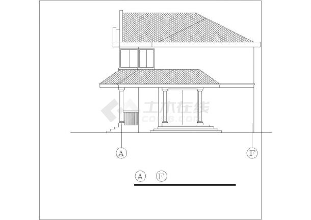 长春市某两层乡村别墅装修方案施工CAD布置图-图二
