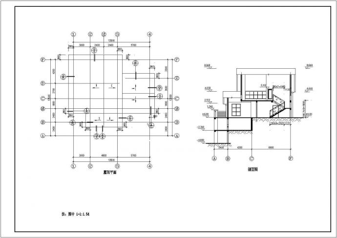 某市郊商业楼盘经典单体别墅建筑方案设计施工CAD图纸_图1