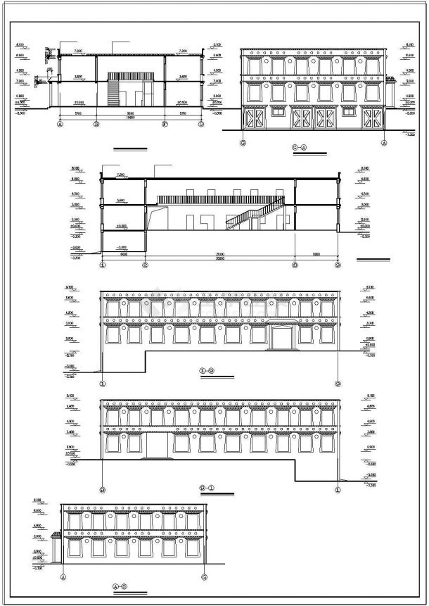 西藏某医院二层门诊楼建筑设计施工cad图纸-图二
