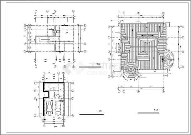 某市郊楼盘经典精品独栋别墅建筑方案设计施工CAD图纸-图一