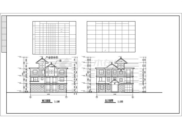 某市郊楼盘经典精品别墅住宅建筑方案设计施工CAD图纸-图一