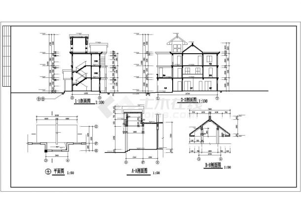 某市郊楼盘经典精品别墅住宅建筑方案设计施工CAD图纸-图二