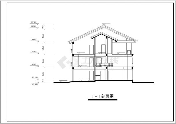 某市郊楼盘经典精选别墅建筑全套方案设计施工CAD图纸-图二