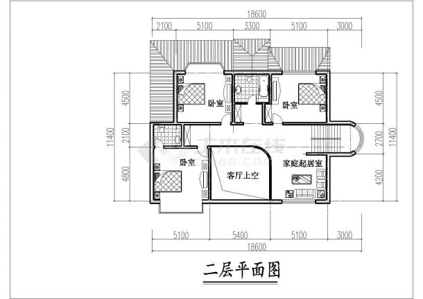 某市郊楼盘现代精选独栋别墅建筑方案设计布置施工CAD图纸-图二