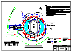 某体育馆工程施工平面布置图（土方、主体、钢结构）_图1