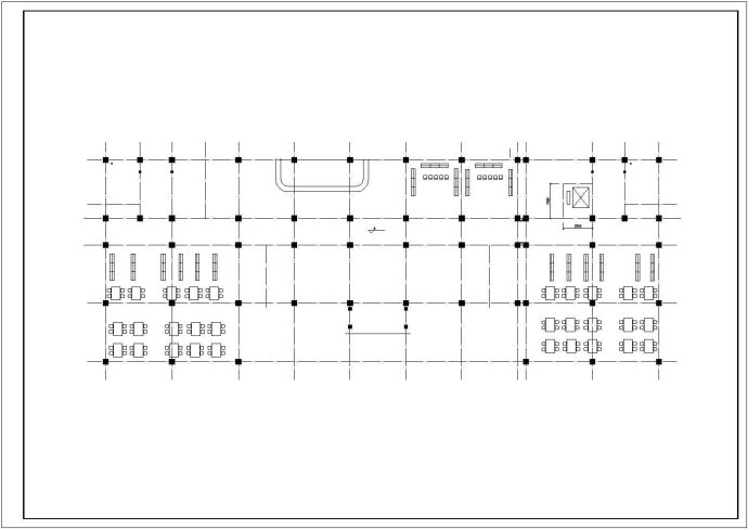 辽阳市某技术学院5800平米5层框架结构图书馆建筑结构设计CAD图纸_图1