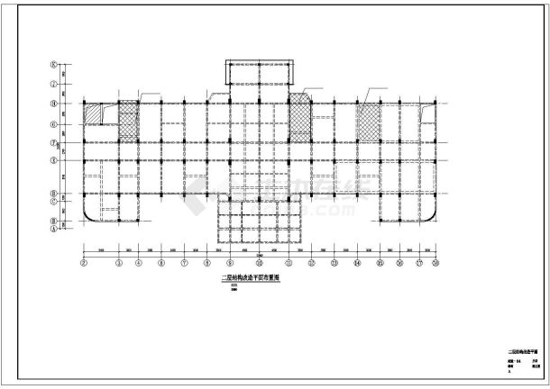 某医院门诊楼综合楼加固改造结构设计cad施工图纸-图二