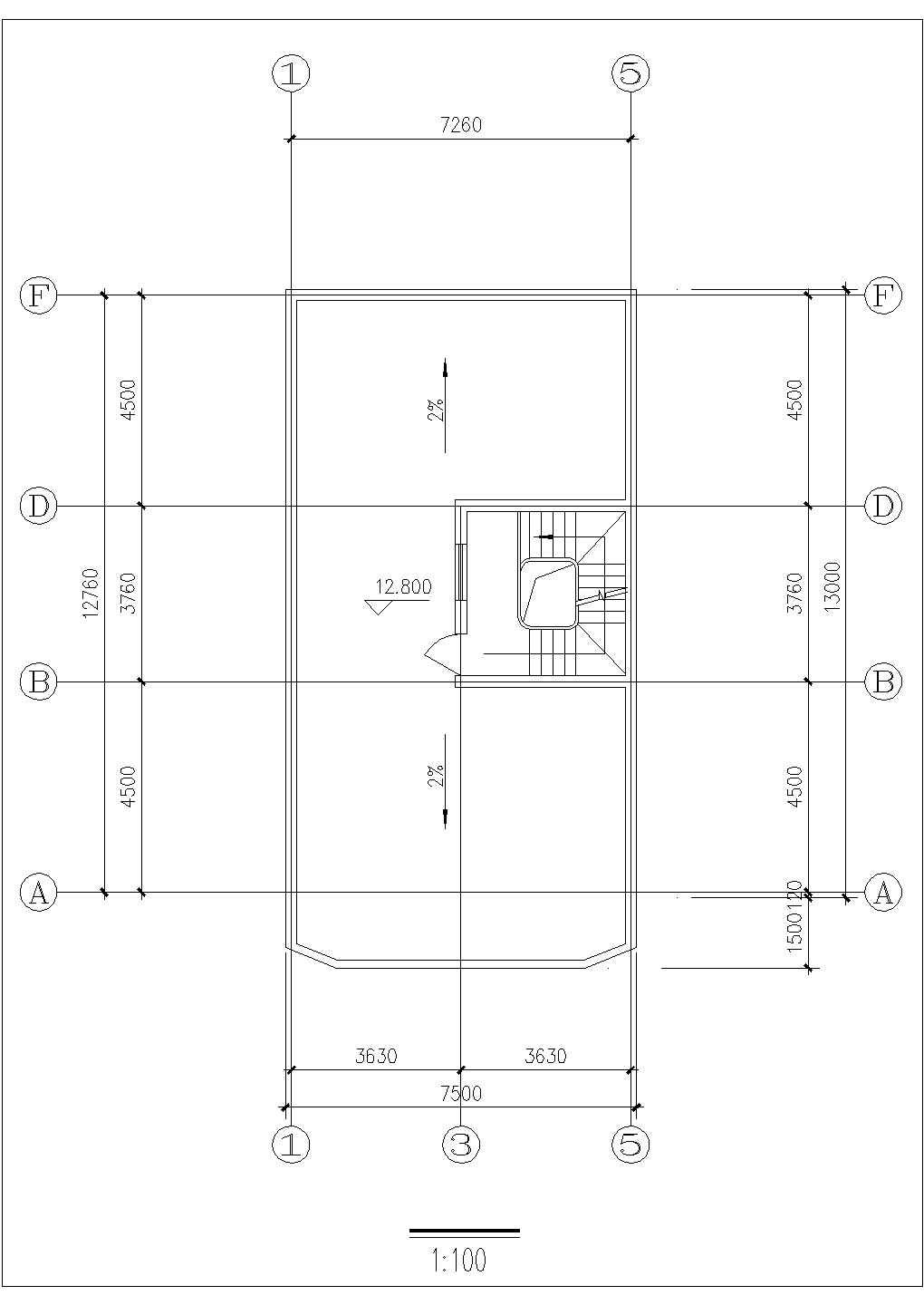 某私人住宅楼建筑设计cad图