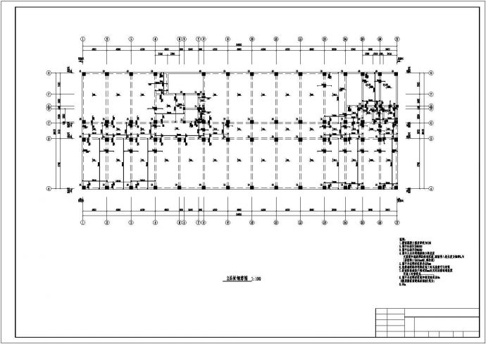 宿州市某中学4500平米5层框架结构办公楼建筑结构设计CAD图纸_图1