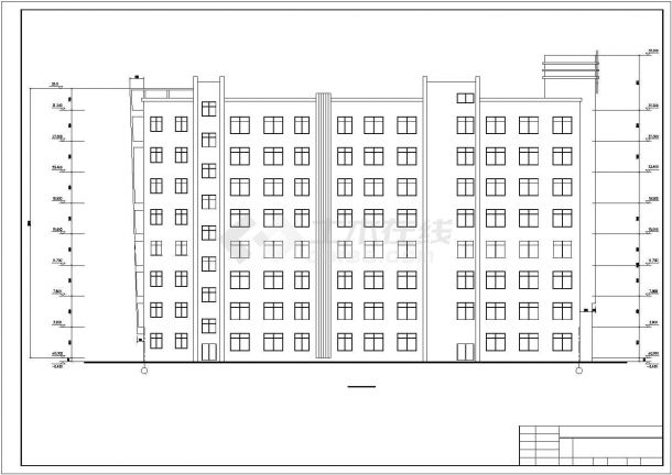 宿州市某中学4500平米5层框架结构办公楼建筑结构设计CAD图纸-图二
