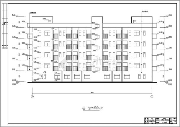 西宁市某职业学院5层框架结构学生宿舍楼建筑结构设计CAD图纸-图一