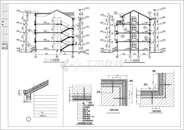 某现代商业精品别墅单体建筑扩出全套方案设计施工CAD图纸-图一