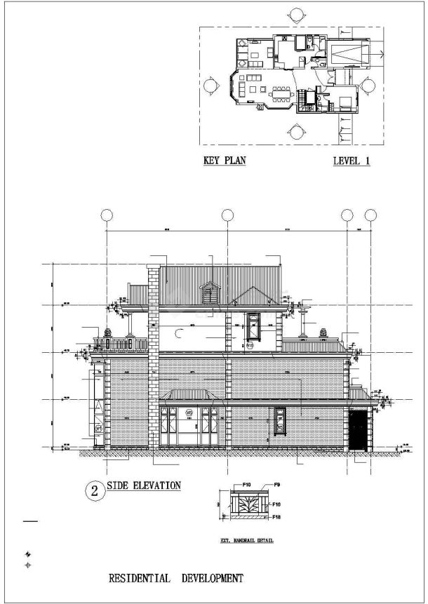 某现代商业楼盘多层别墅单体建筑全套方案设计施工CAD图纸-图一