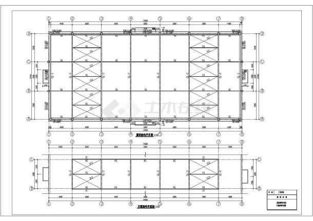 某39.6x17.6m单层钢结构厂房设计cad全套结施图（含设计说明）-图一