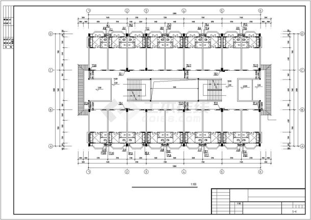 长33米 宽21.6米 -1+9层学生宿舍排水施工图-图二