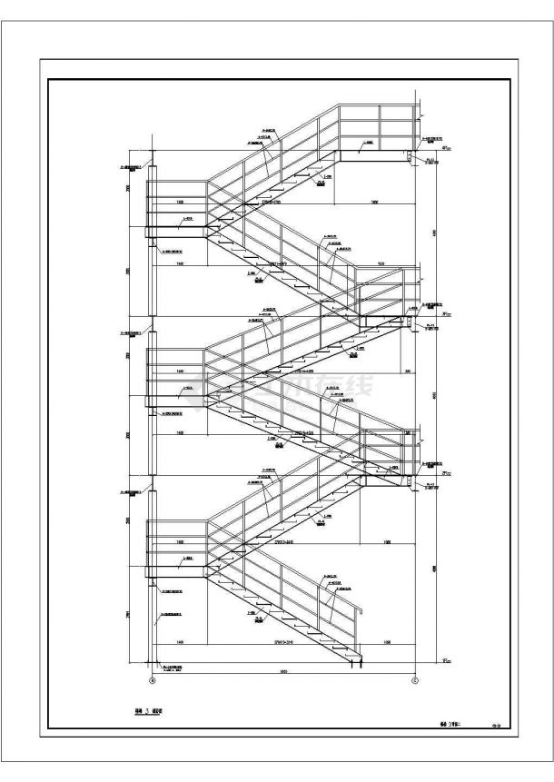 某41.2x29.2m 4层钢结构厂房设计cad结施全图（含设计说明，31张图）-图二