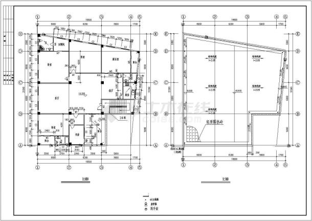 湘潭市馨民花园小区1700平米5层框架结构住宅楼建筑设计CAD图纸-图二