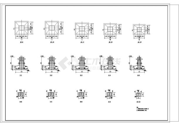 某3030平米钢结构厂房（73x41m）设计cad结施全图（含设计说明）-图一