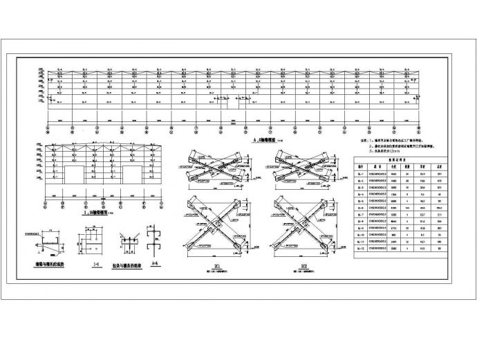 30T门式轻钢结构车间结施设计CAD全图_图1