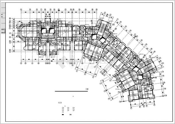 上海某18层经典小高层结构施工设计cad图，共29张-图二