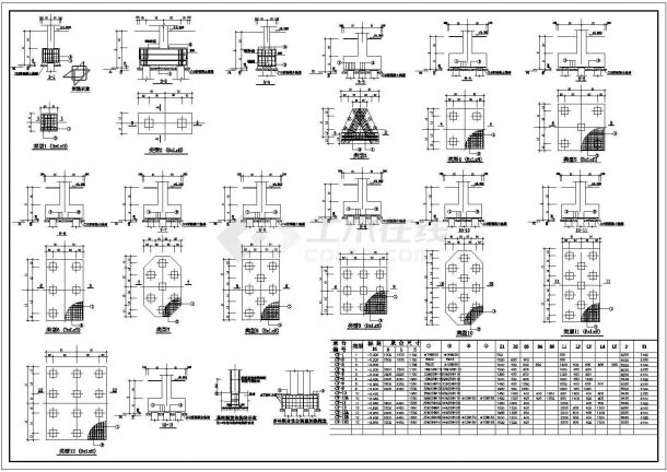 某四层框架结构商务中心建筑设计施工CAD图纸-图二