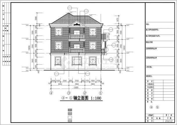 某现浇混凝土框架私人别墅建筑设计施工CAD图纸-图二