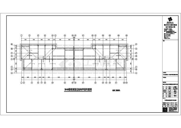 沈阳市福谨新村小区6层异形柱框架结构安置住宅楼结构设计CAD图纸-图一