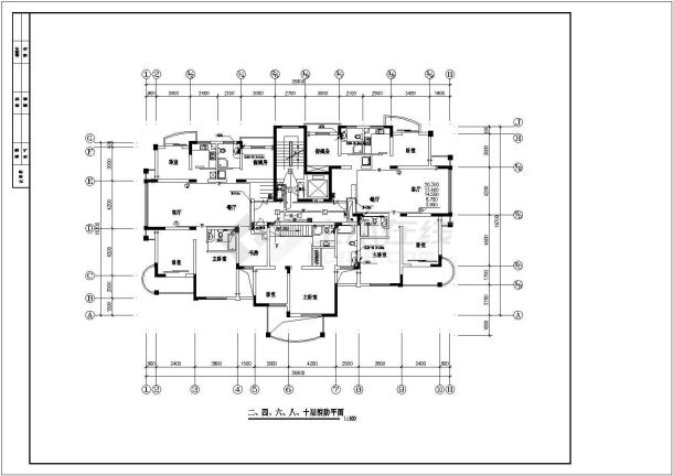 高层住宅楼电气设计图，共22张-图二