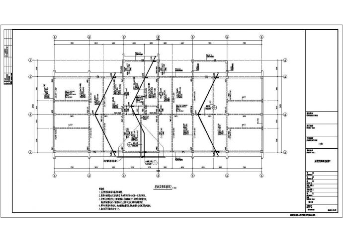 某三层框架结构商业街商业楼设计cad详细结构施工图（含设计说明）_图1