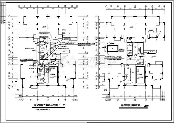 电气设计_某17层高层住宅电气全套CAD图纸-图一