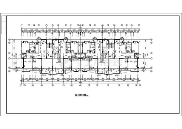 南方某地11层小高层住宅设计cad图纸-图二