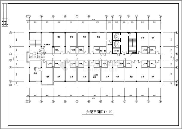 某城市的学校高层综合楼方案建筑施工设计详图-图二