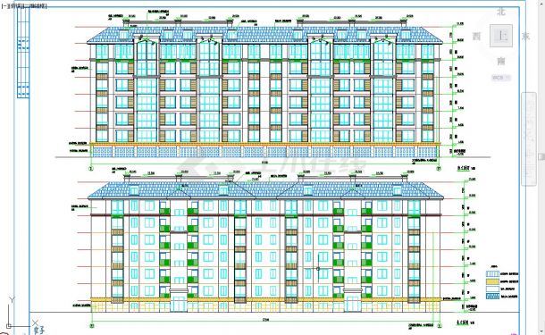 江南国际花园2号住宅楼建筑施工图-图二