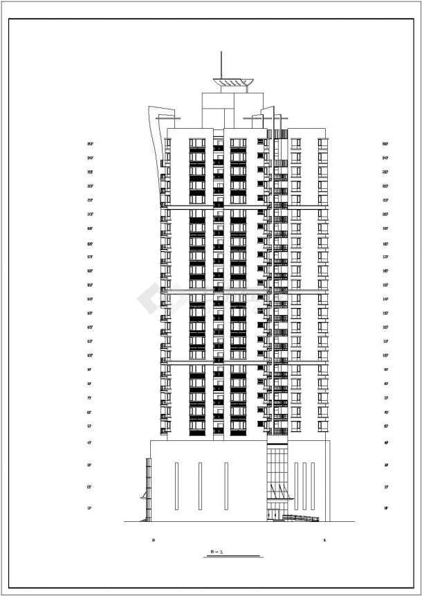 高层商住楼电气设计施工CAD方案-图一
