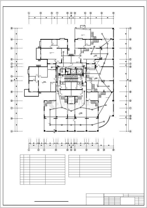 高层住宅消防设计cad图，含设计说明-图二