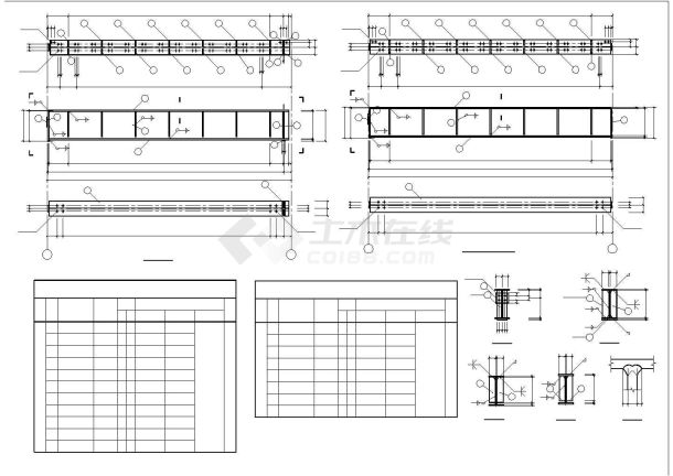 91.5x30m 24m跨单层门式刚架钢结构厂房结施图-图二