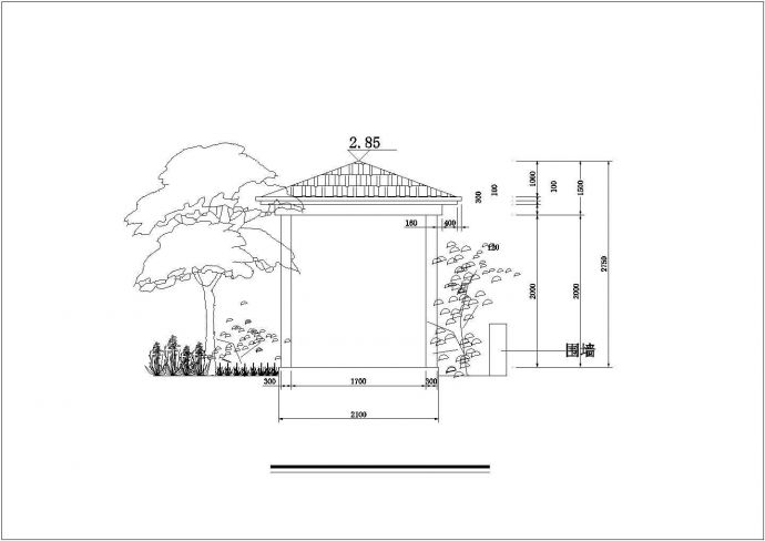 某高档住宅楼屋顶花园绿化规划设计cad全套施工图_图1