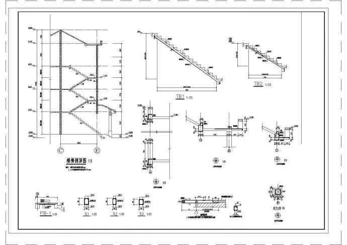 砖混结构公寓结构施工图（四层 条形基础）_图1
